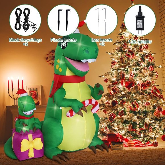 6ft Christmas‎ Inflatable Outdoor Decoration Giant Inflatable Patio Decoration - Picture 6 of 7